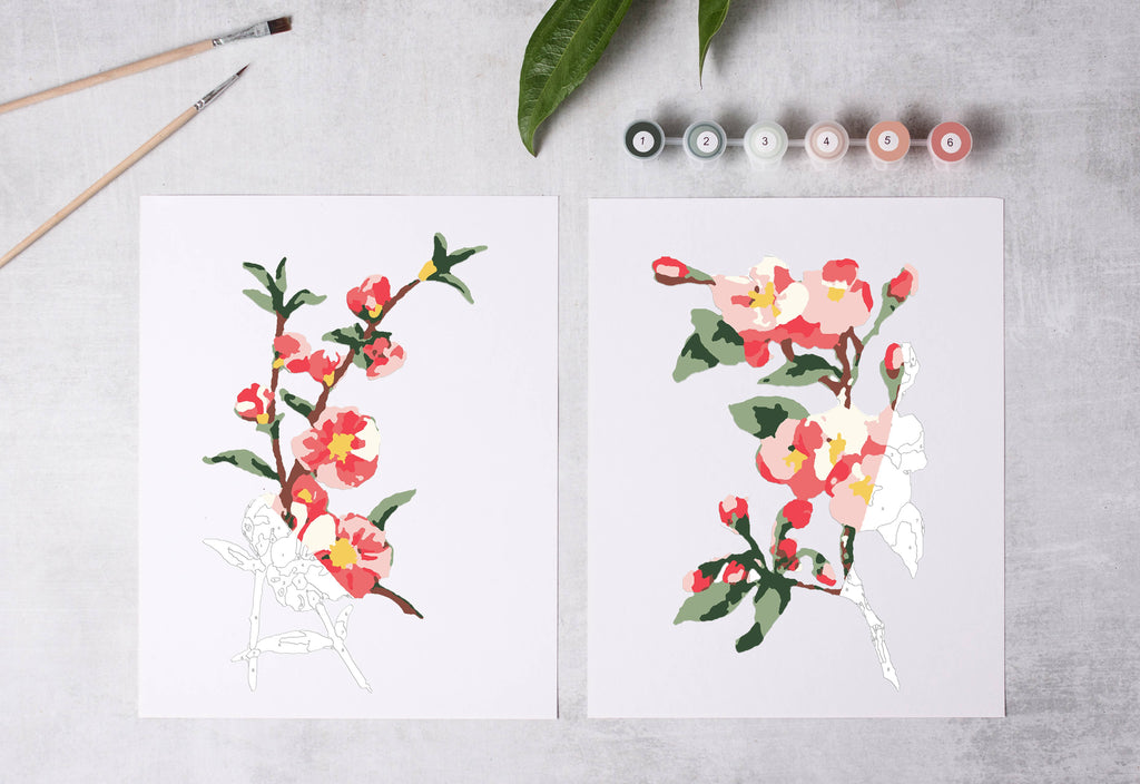 Cherry Blossoms Paint-By-Numbers kit