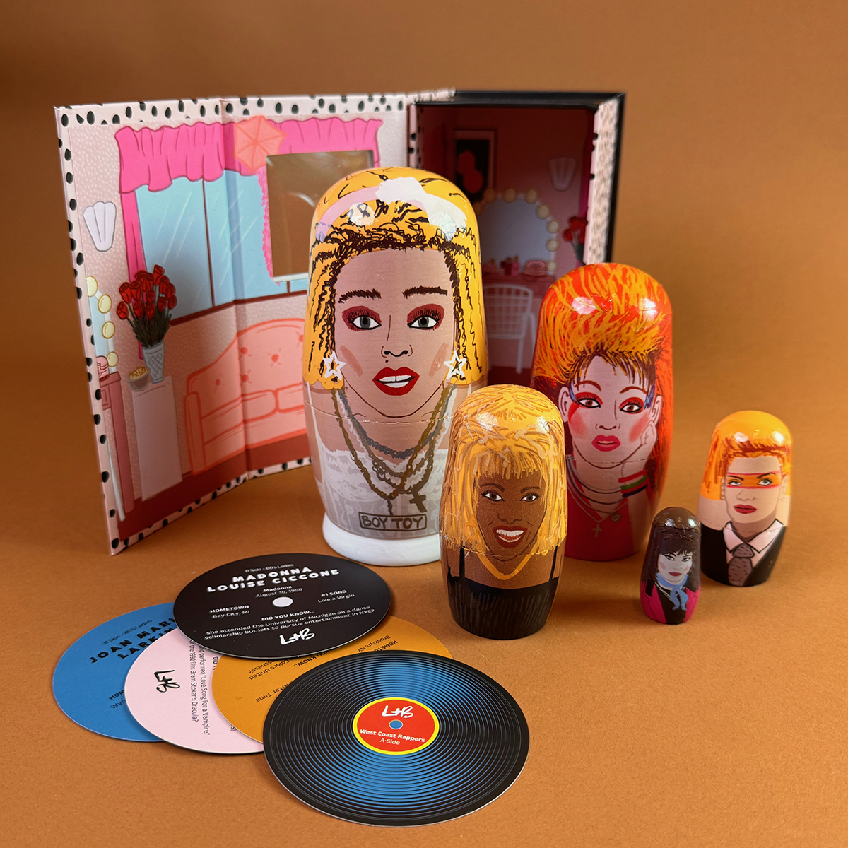 80s Ladies Nesting Doll Set