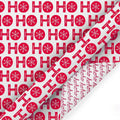 Ho Ho Flake/Ho Ho Ho Cursive 30" x 10’ Holiday Reversible Wrapping Paper