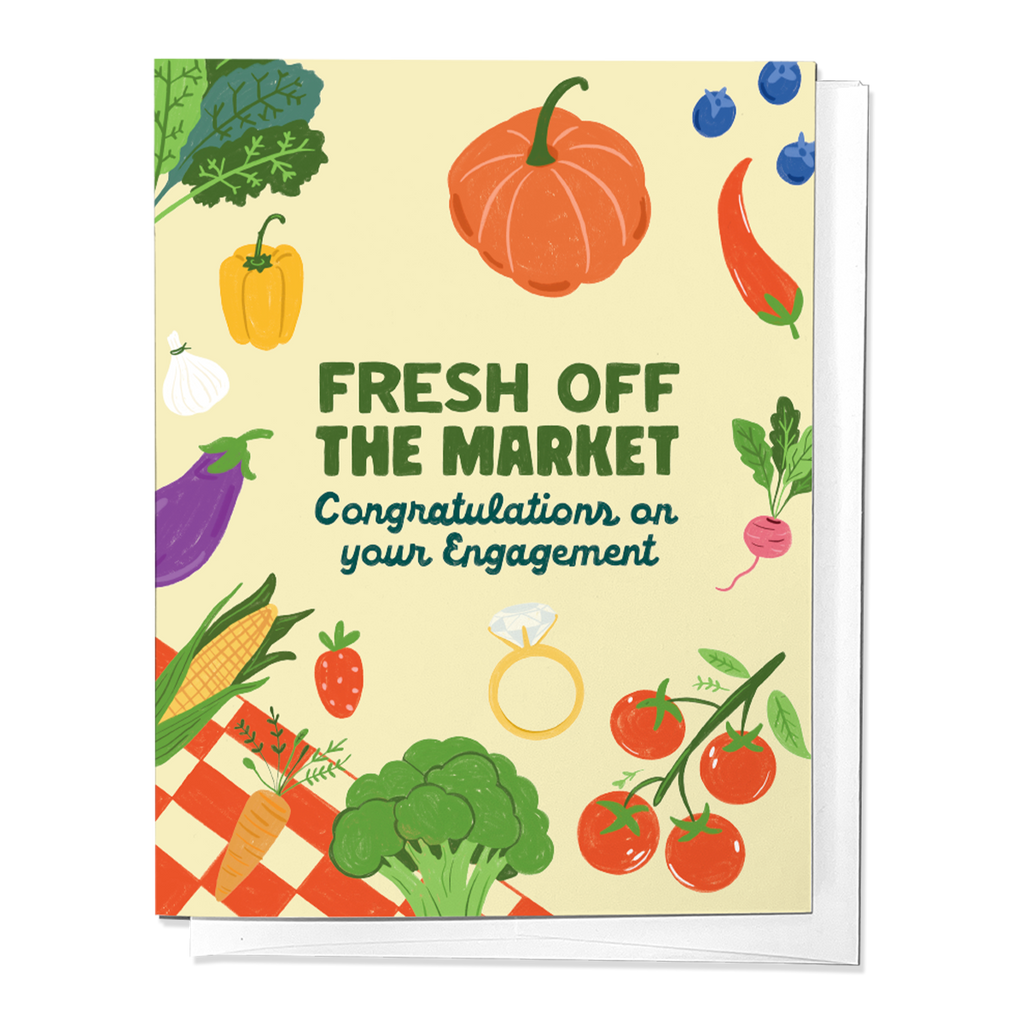 Fresh Off The Market Engagement Congratulation Greeting Card