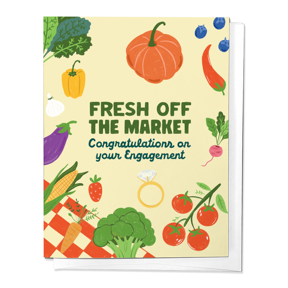 Fresh Off The Market Engagement Congratulation Greeting Card
