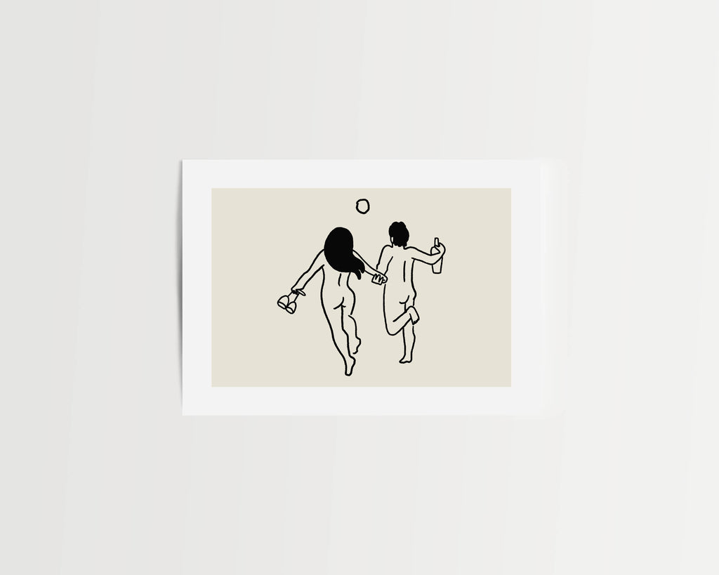 Wine Lovers Minimal Art Print: 8x10