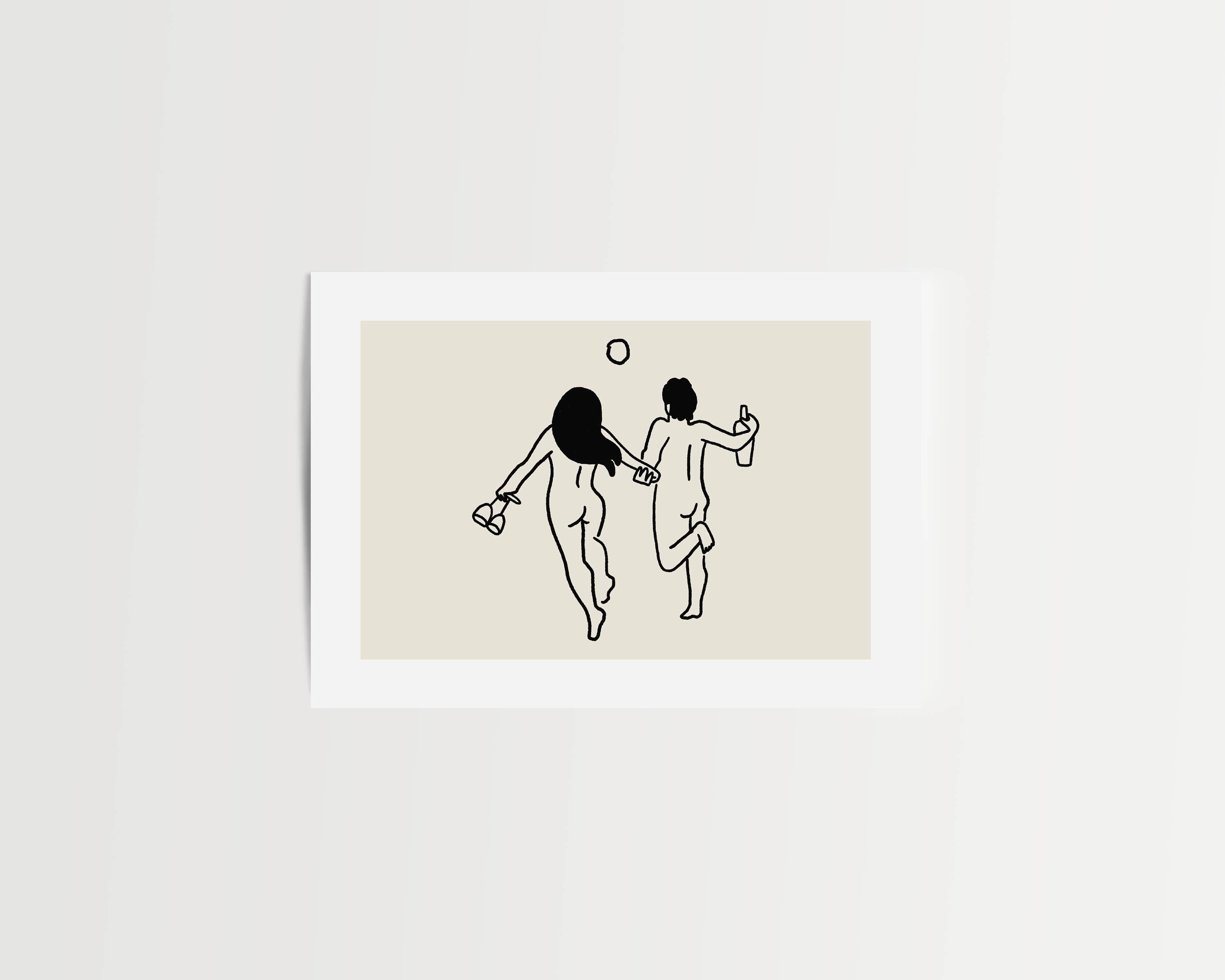 Wine Lovers Minimal Art Print: 8x10