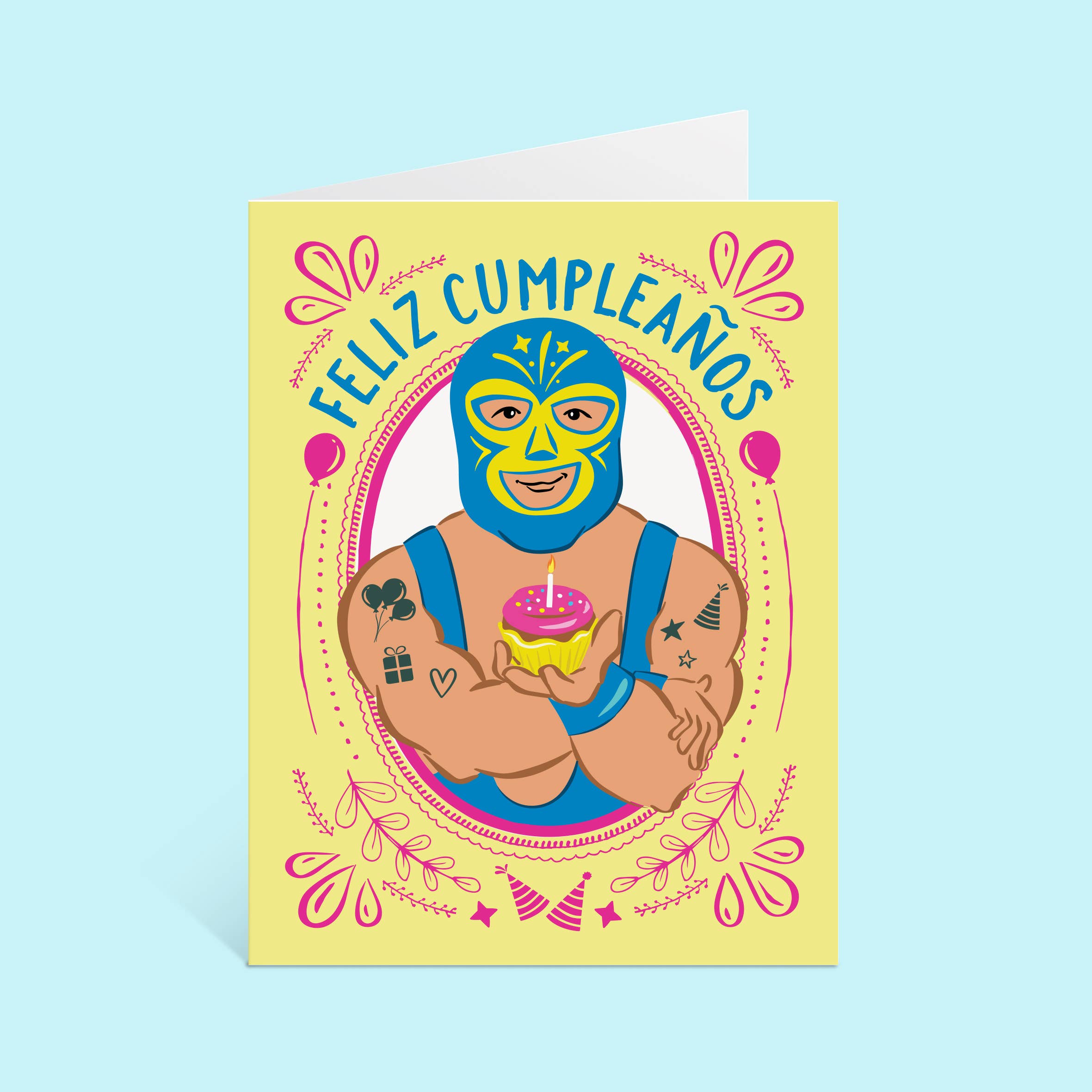 Lucha Libre Feliz Cumpleaños Birthday Card