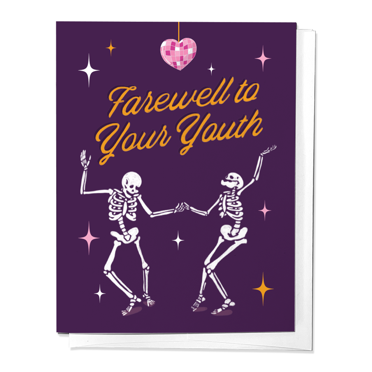 Farewell To Your Youth, Skeleton Birthday Greeting Card