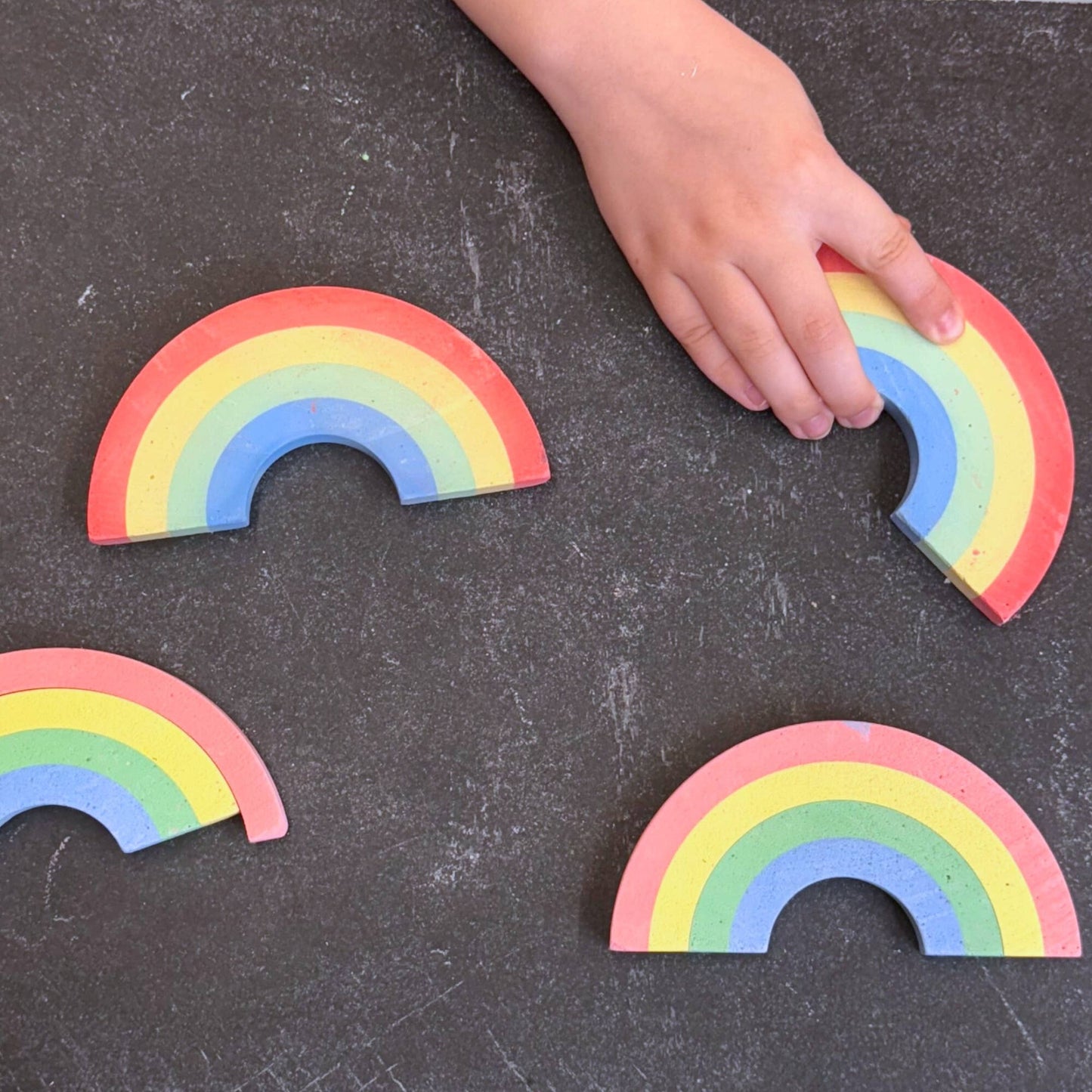 Double Rainbow Connection Sidewalk Chalk