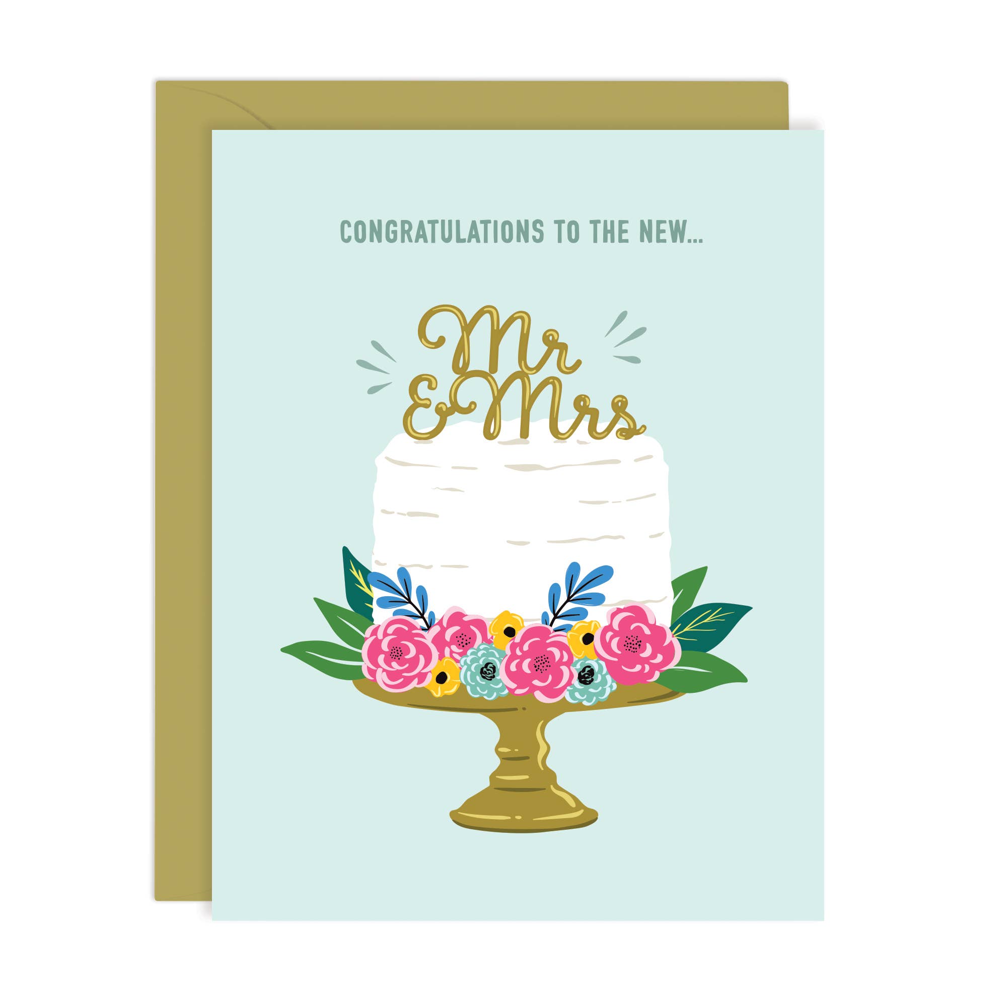 New Mr & Mrs Wedding Congratulations Card