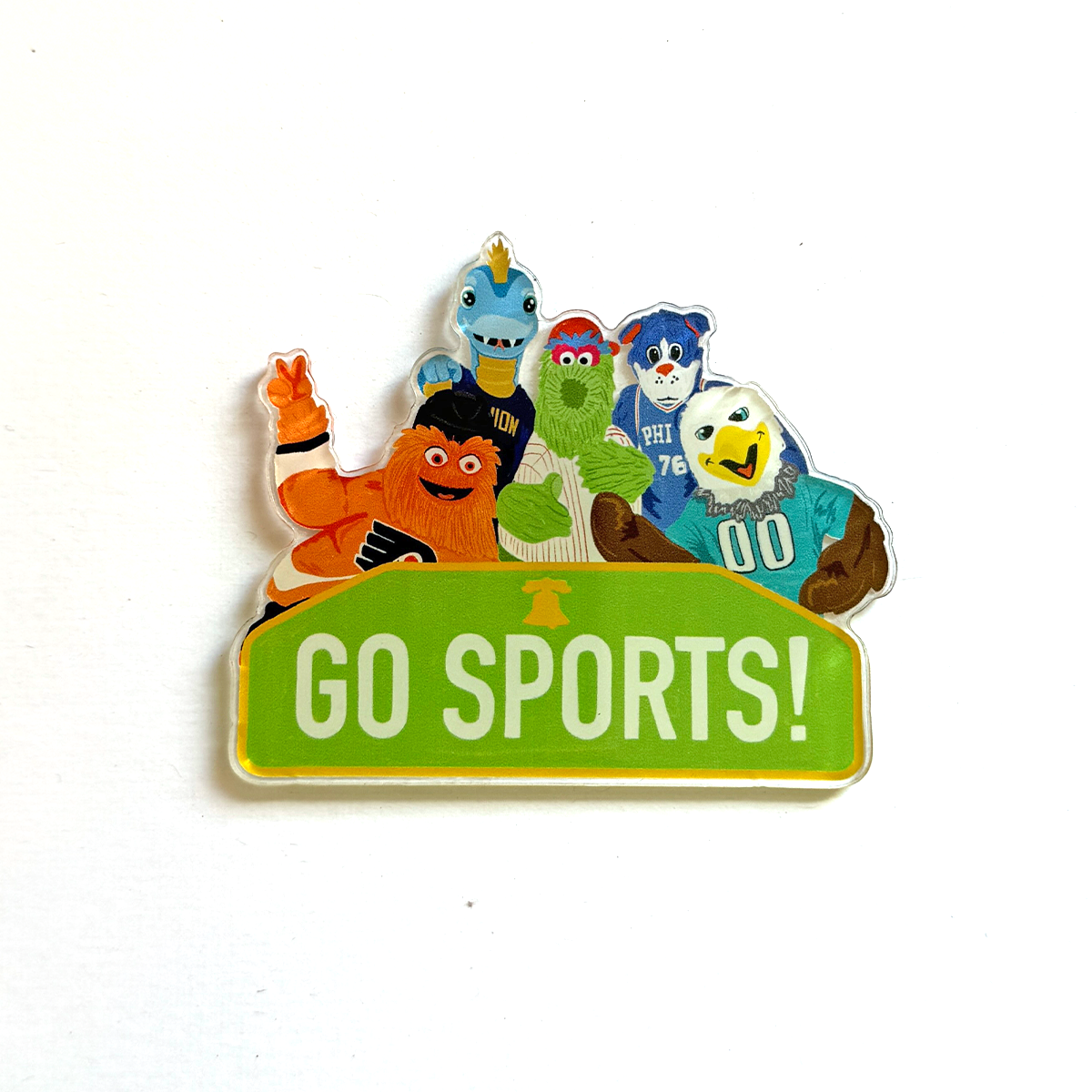 Go Sports Team Philadelphia Mascots Cute Acrylic Magnet