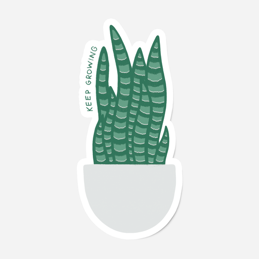 Keep Growing House Plant Sticker