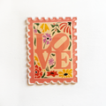 Love Park Sign Philadelphia Floral Stamp Acrylic Magnet