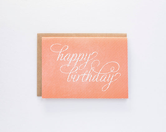 Birthday Pinstripe Card