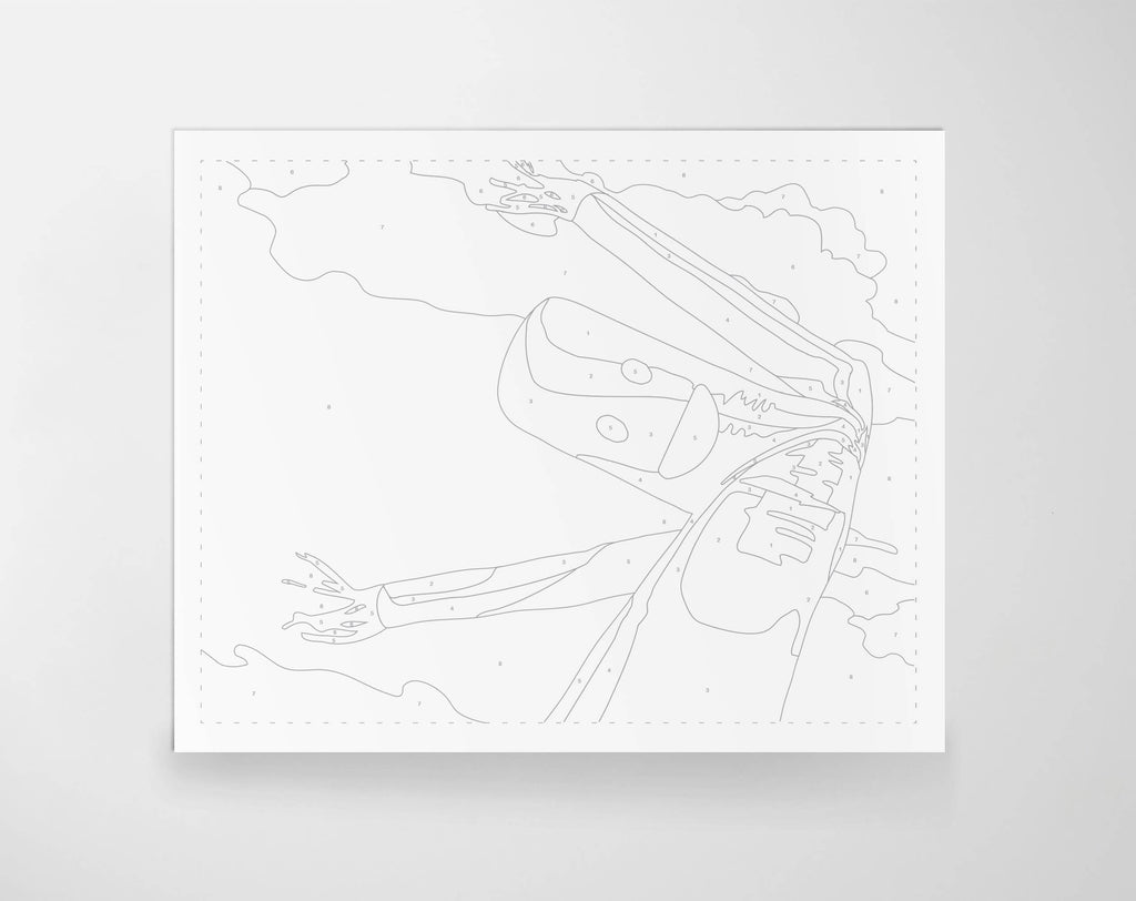 Roadside Vignette II | Modern Paint By Numbers  Kit (12.5x9.5)