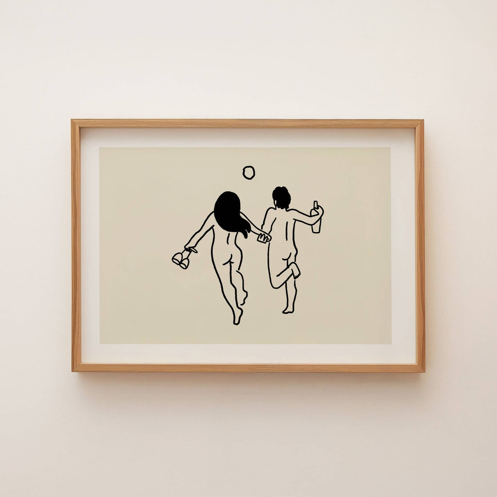 Wine Lovers Minimal Art Print: 8x10