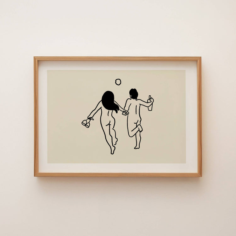 Wine Lovers Minimal Art Print: 8x10