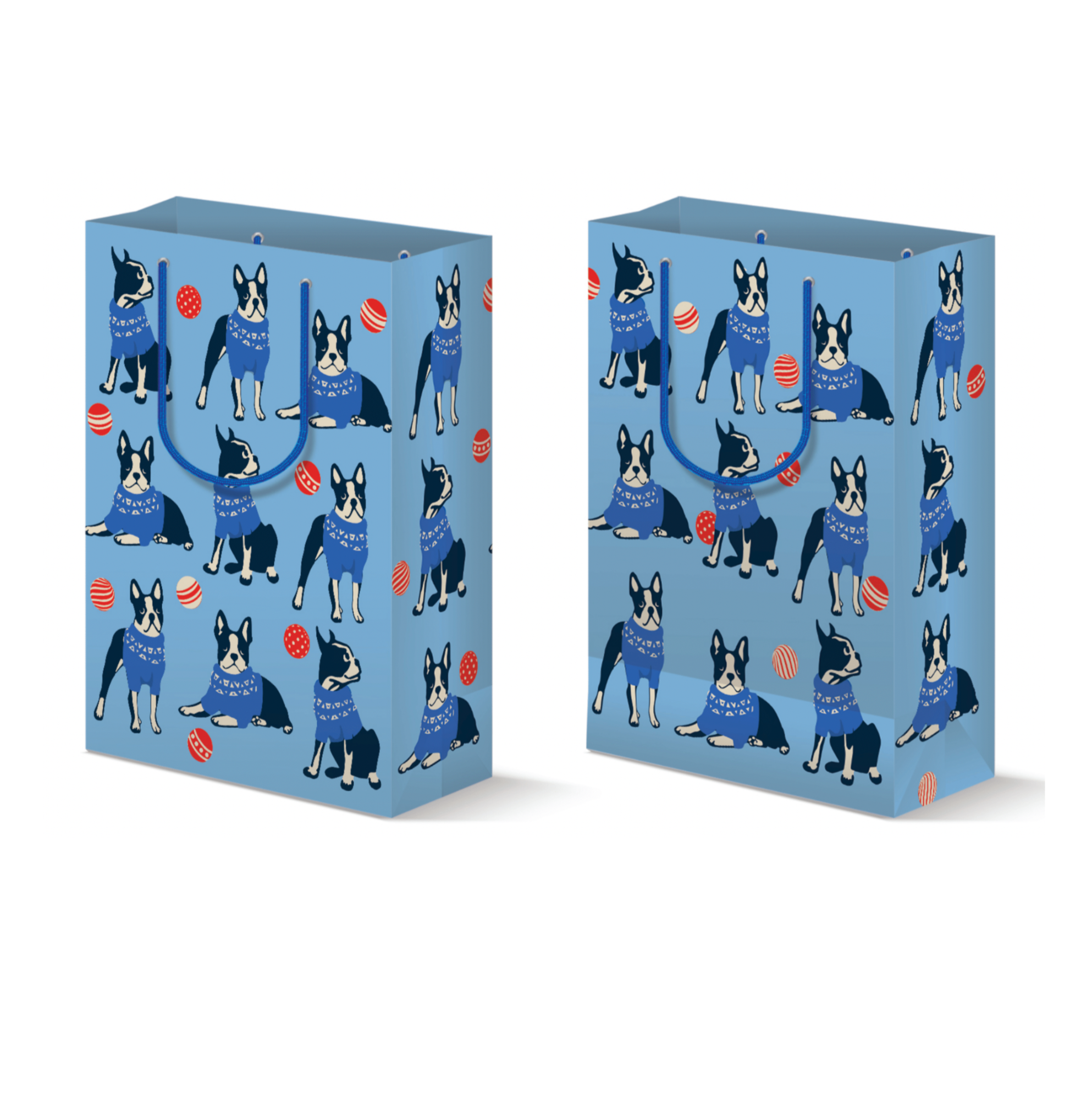 Holiday Gift Bag - Terriers in Sweaters