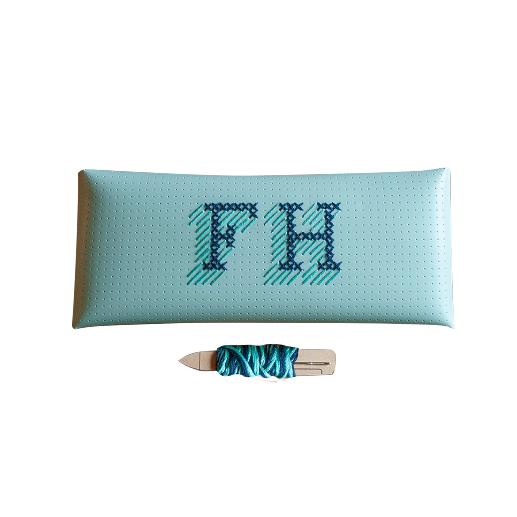 Stitch Glasses / Pencil Case - Mint DIY cross stitch kit