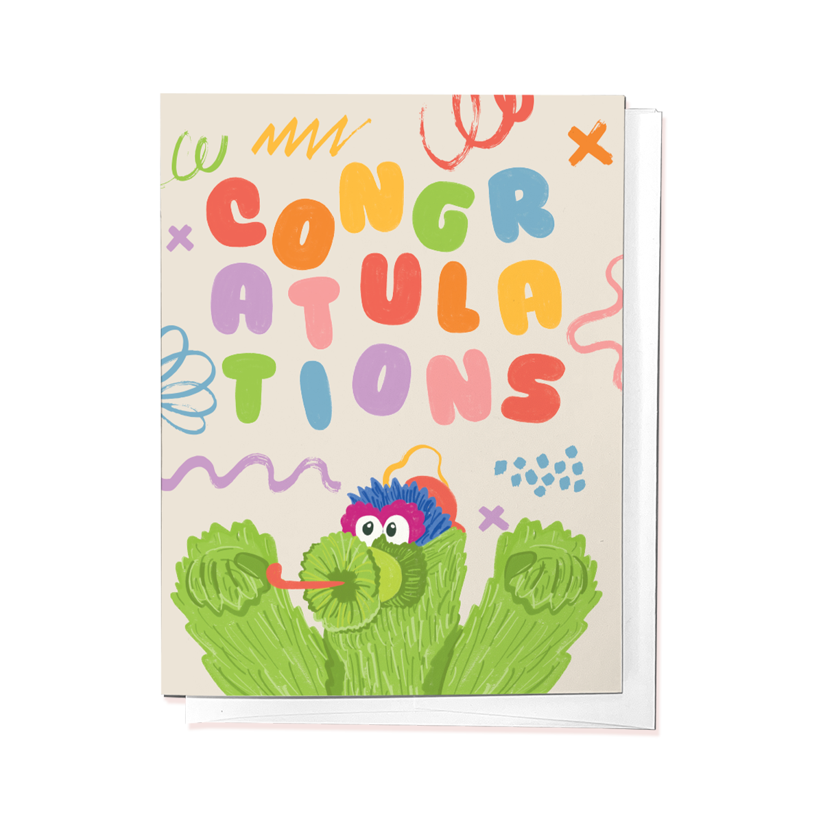 Congratulations Philly Phanatic Baseball Greeting Card