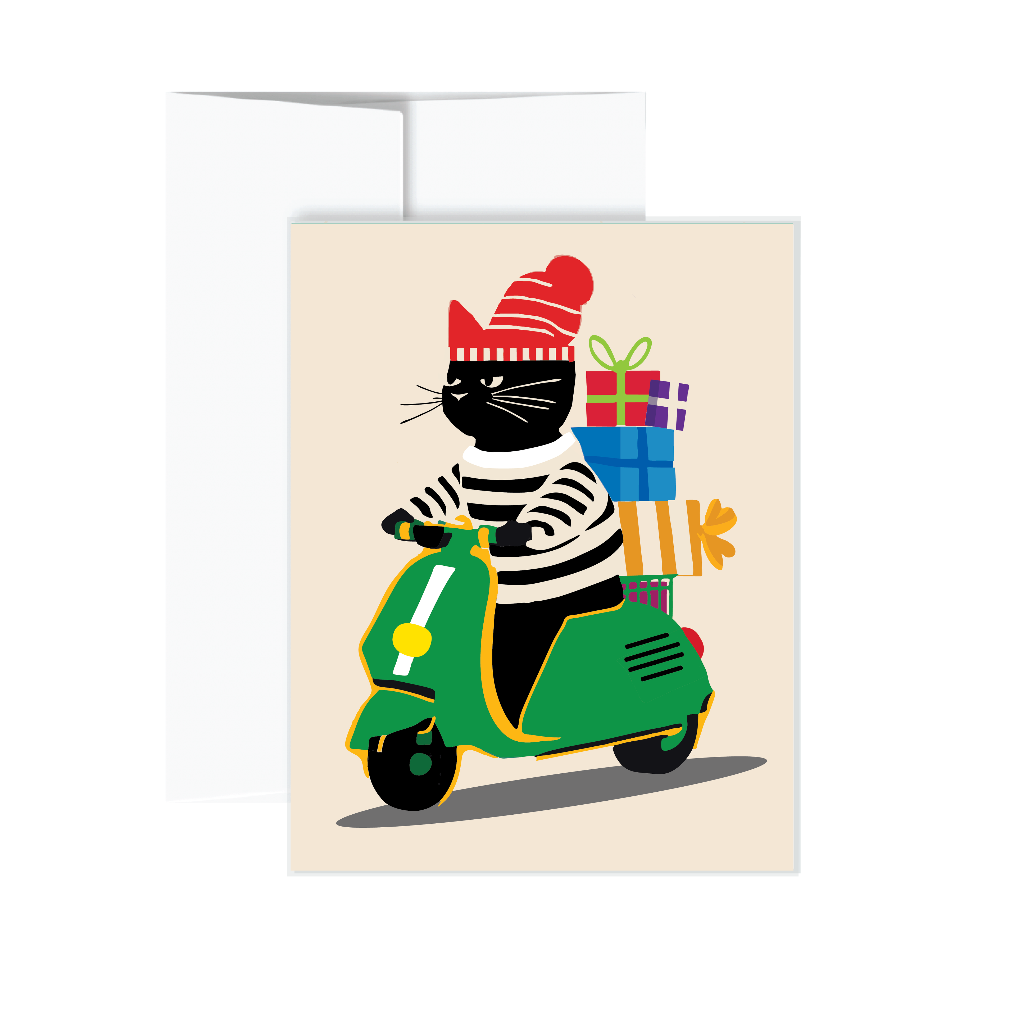 Holiday Card - Motocat