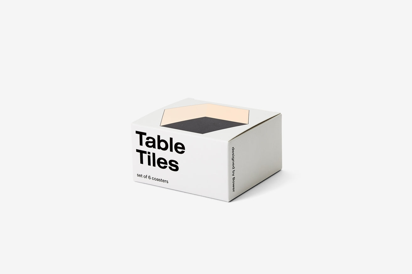 Table Tiles: Black & Natural