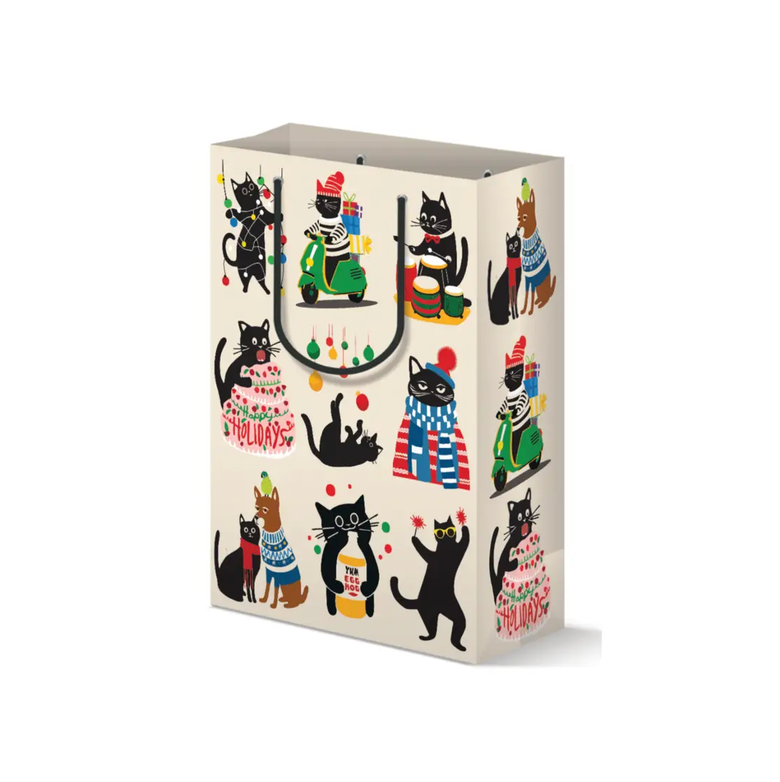 Christmas Cats Holiday Gift Bag