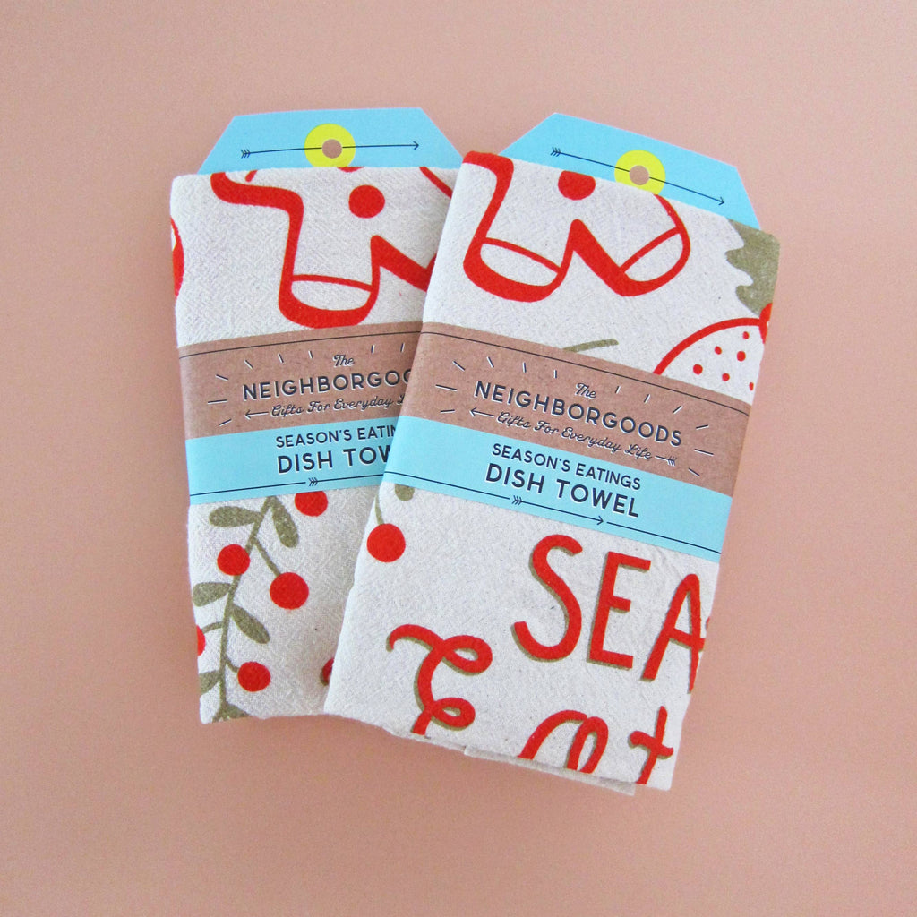 Season's Eatings Holiday Tea Towel