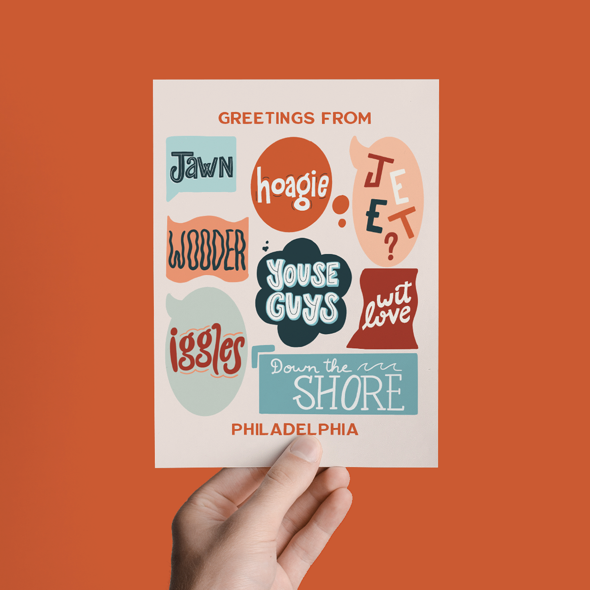 Greetings from Philadelphia Slang Card