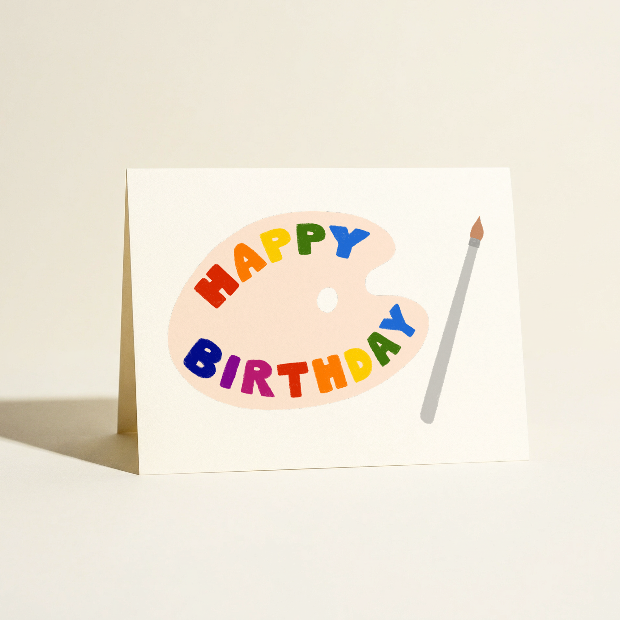 Happy Birthday Paint Palette Greeting Card