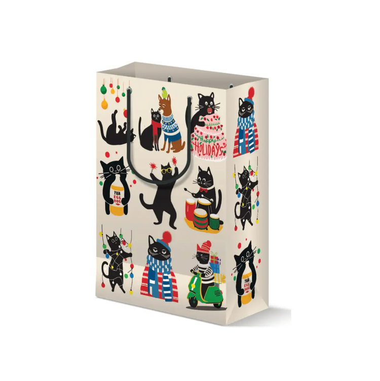 Christmas Cats Holiday Gift Bag