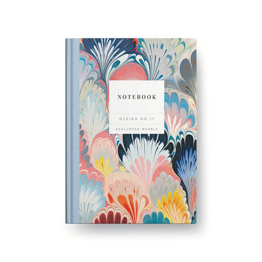 Scalloped Marble Hardback Notebook