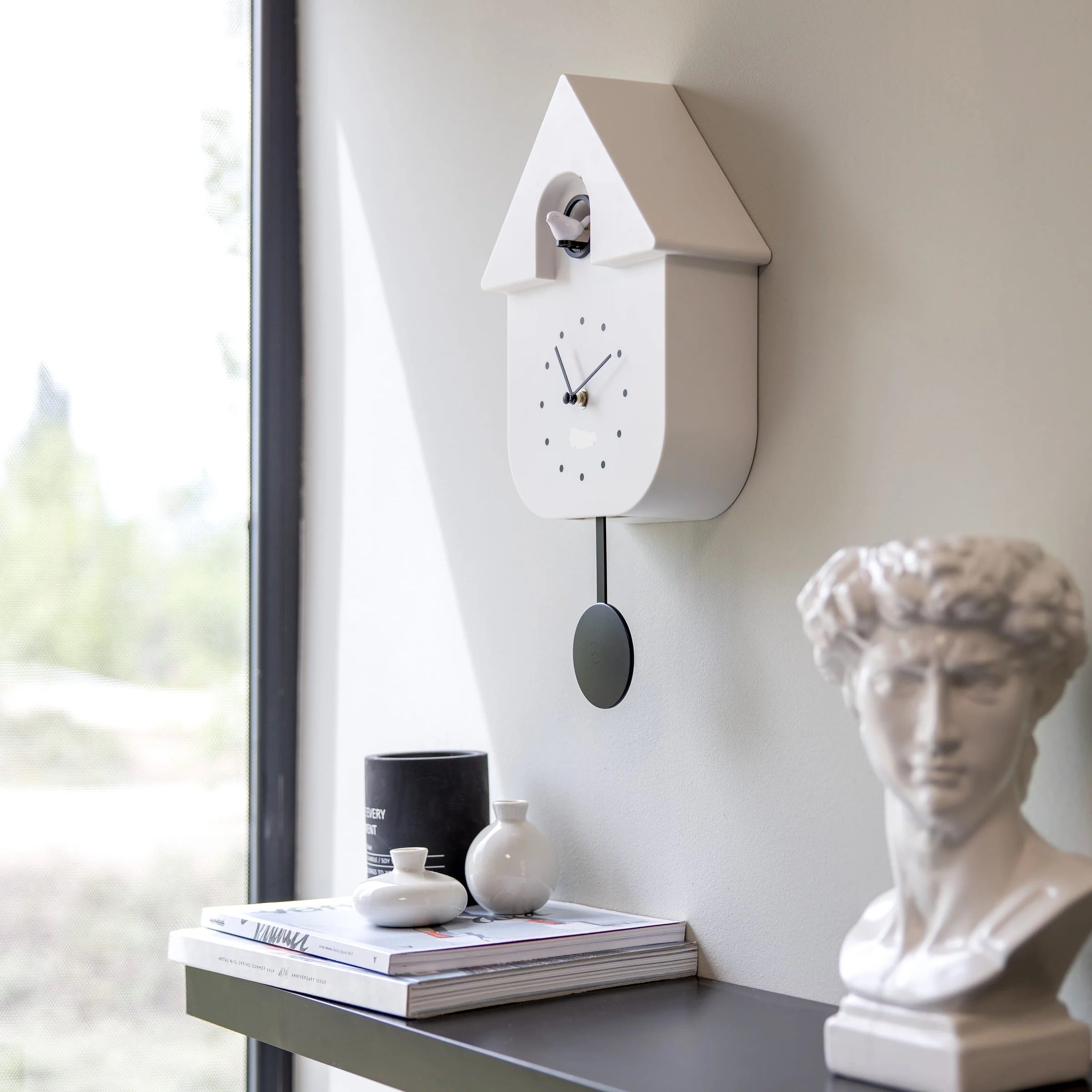 Cuckoo Casita White Clock with Dial