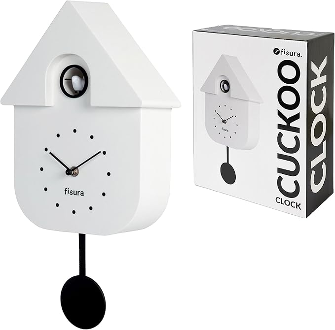 Cuckoo Casita White Clock with Dial