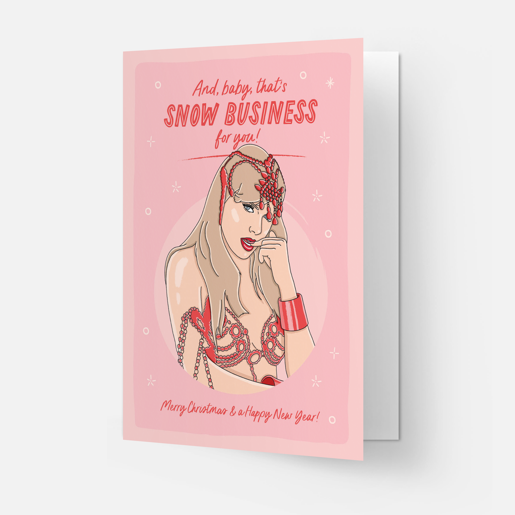 Taylor Swift Snow Business greeting card