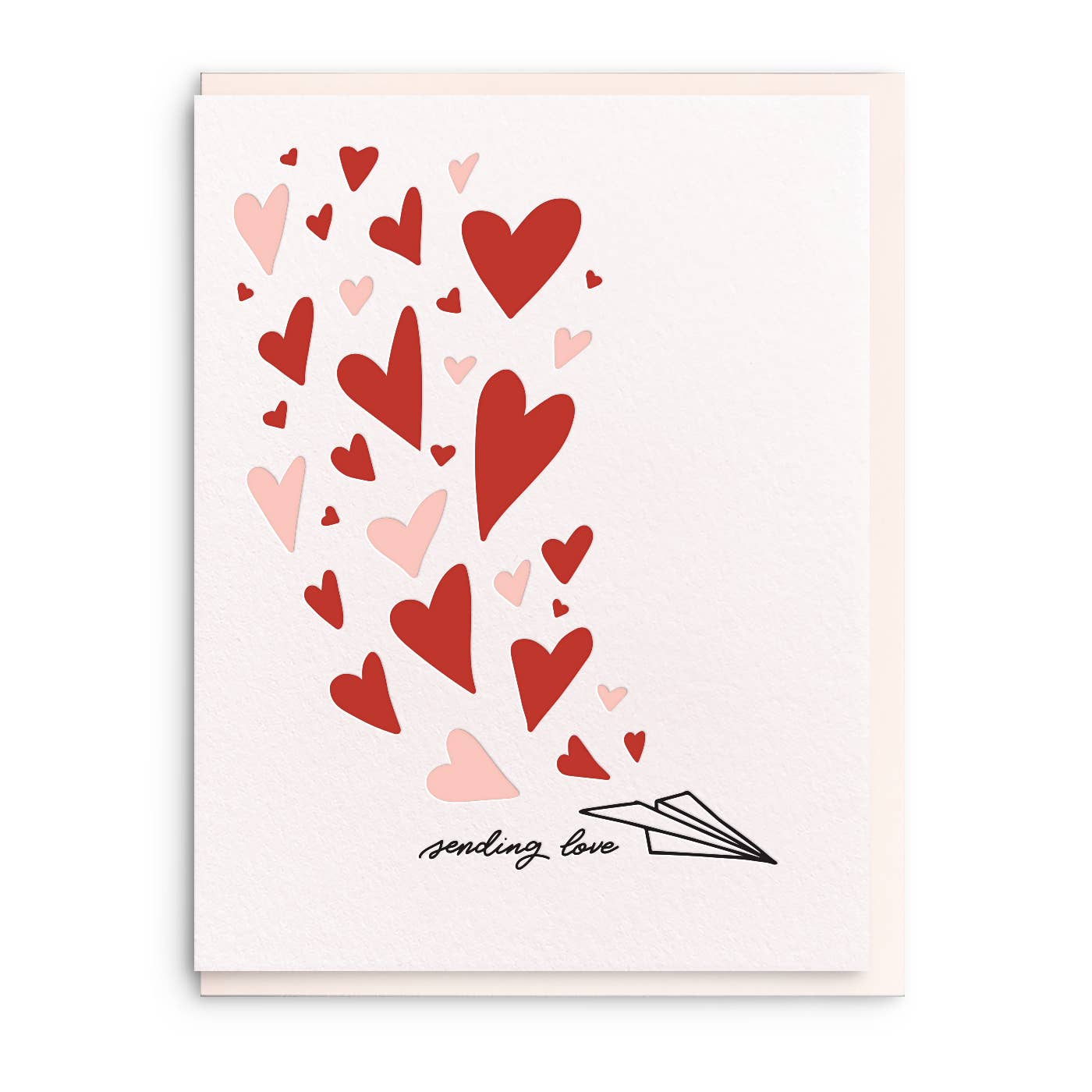 Valentines Plane - Letterpress Valentine Greeting Card