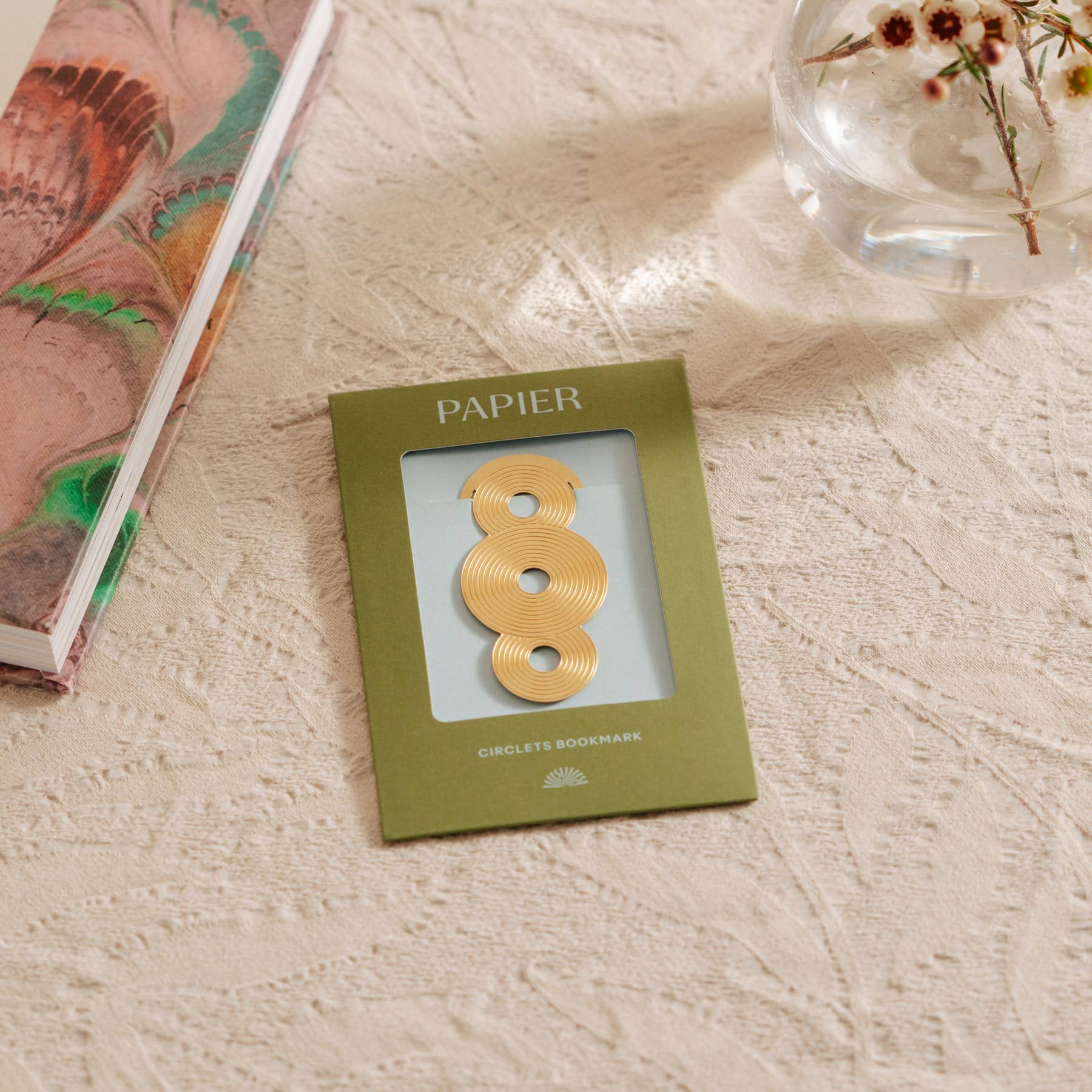 Brass Bookmark - Circlets