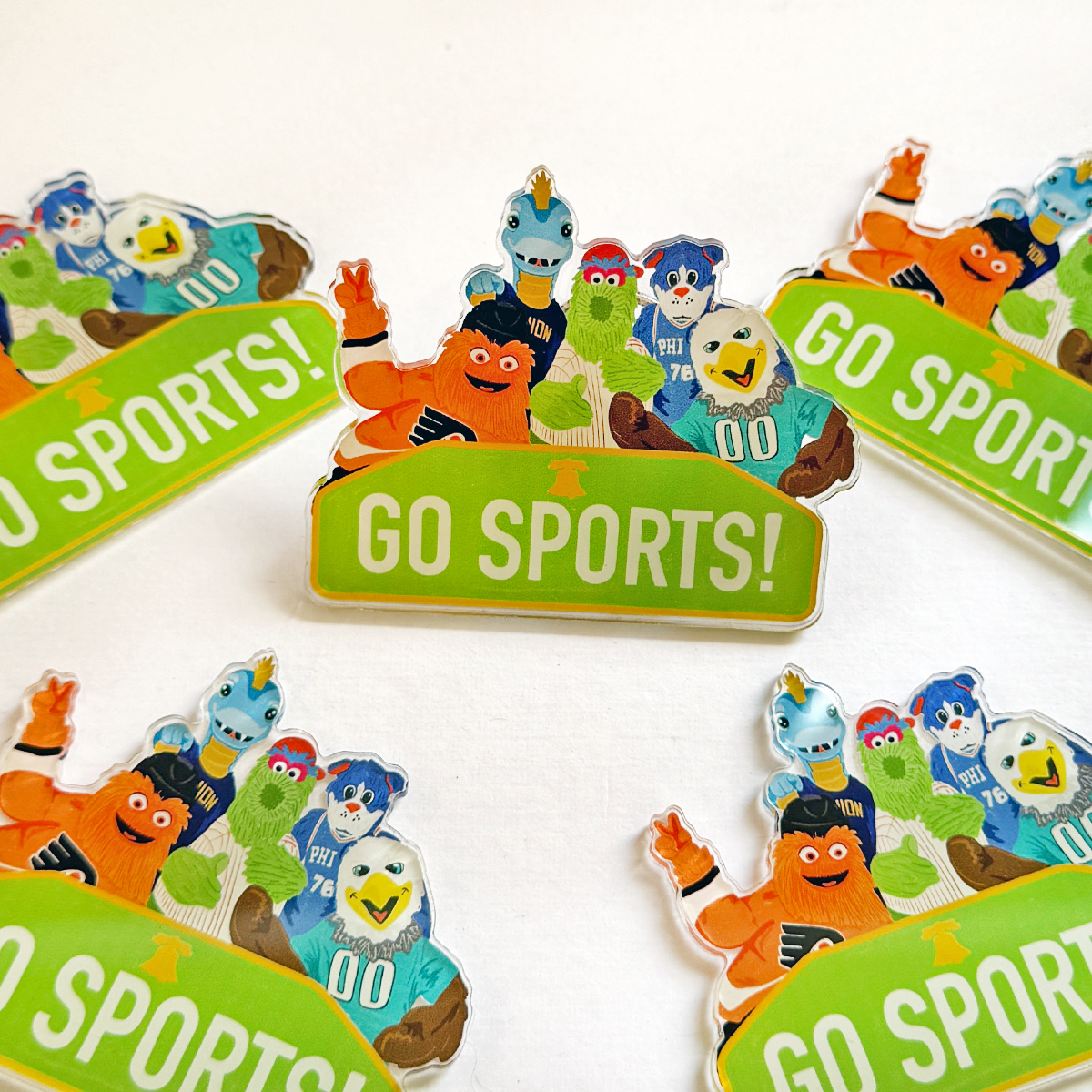 Go Sports Team Philadelphia Mascots Cute Acrylic Magnet