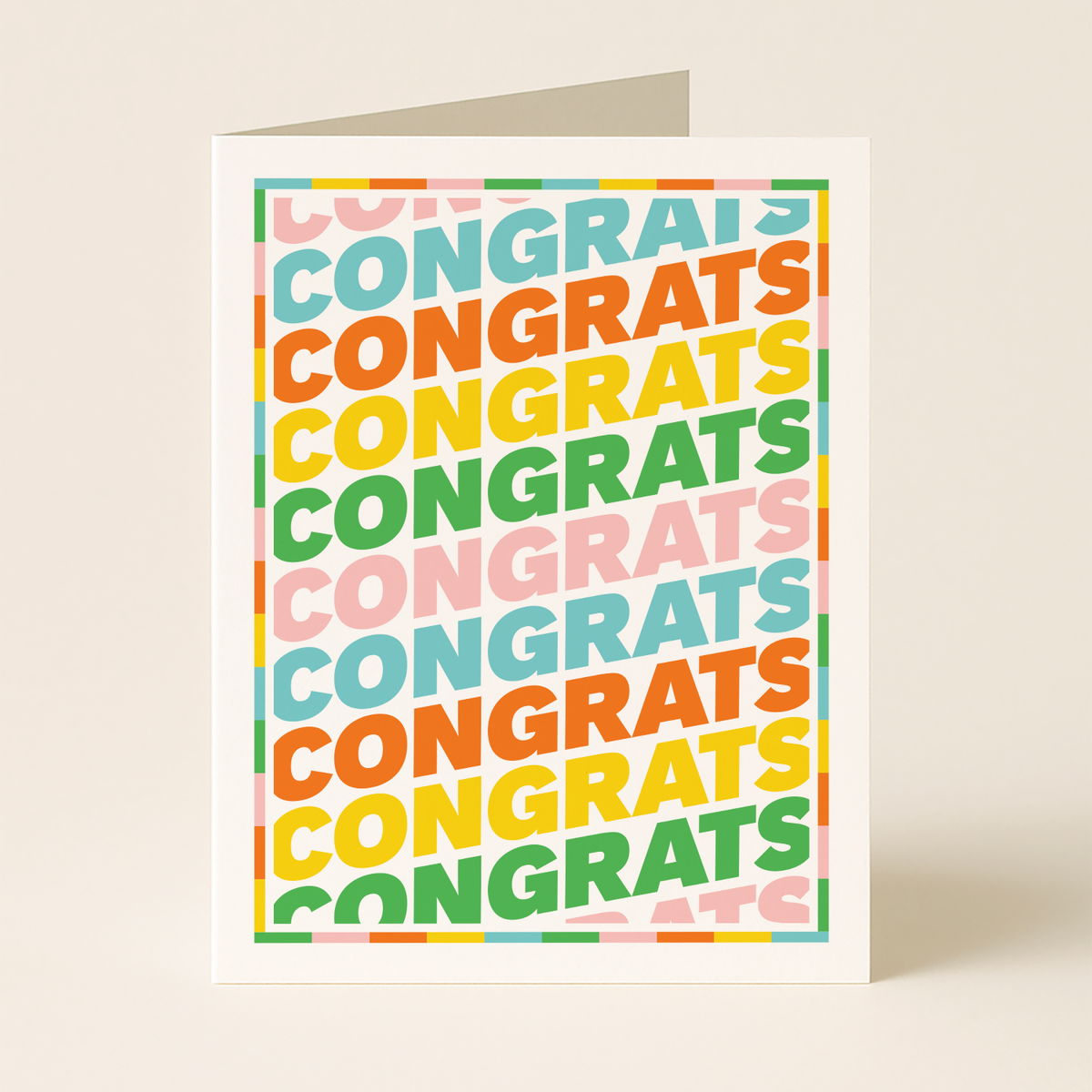 Colorful Congrats Greeting Card