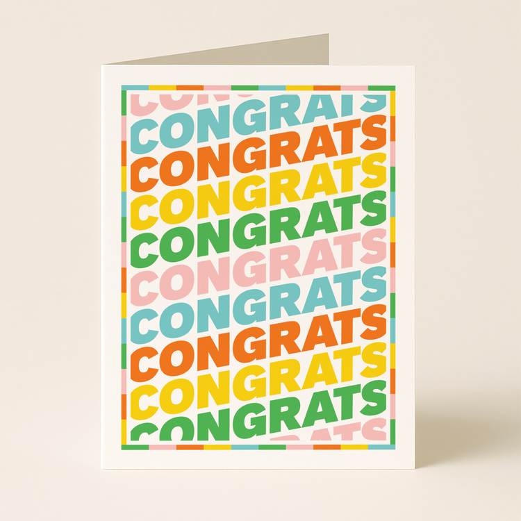 Colorful Congrats Greeting Card