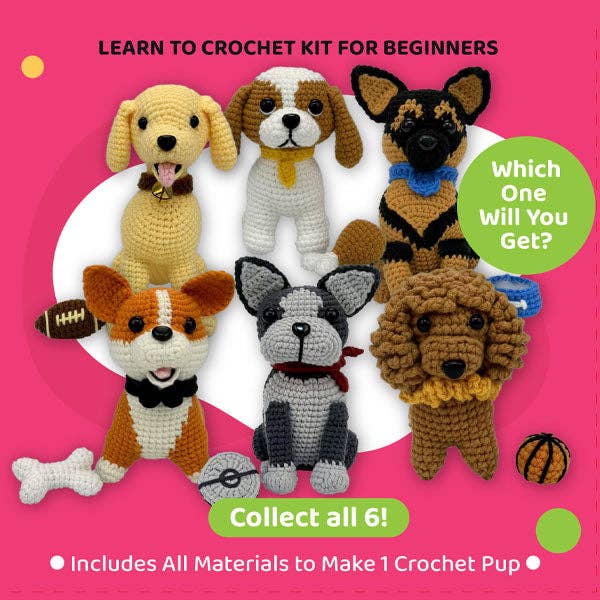 Beginner Crochet Kit - Mystery Pups Blind Bag