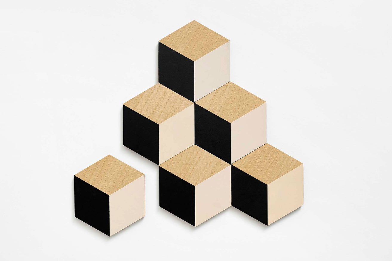 Table Tiles: Black & Natural