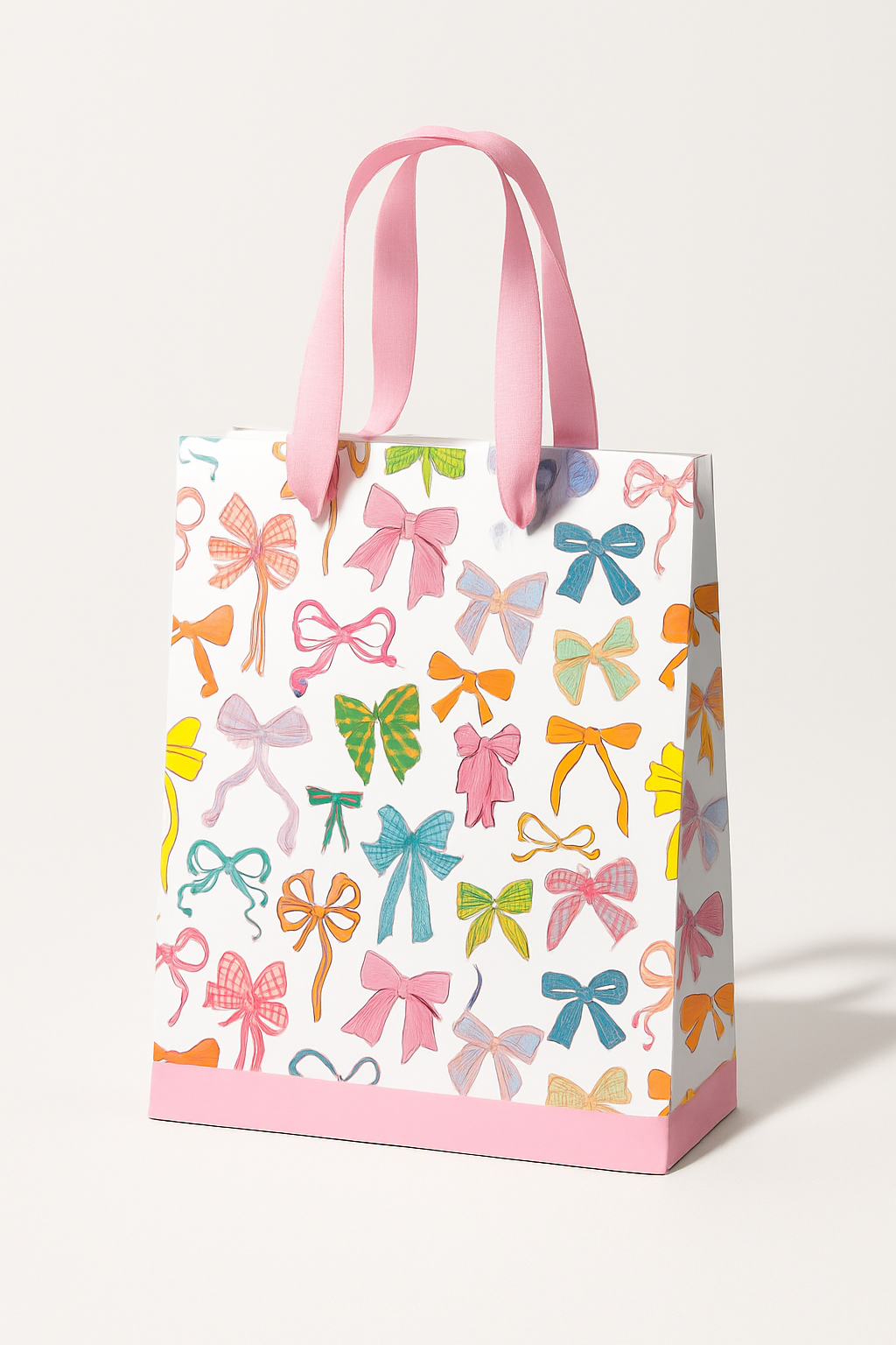 Bow Coquette Colorful Paper Bag Gift Bag: Medium 8x10