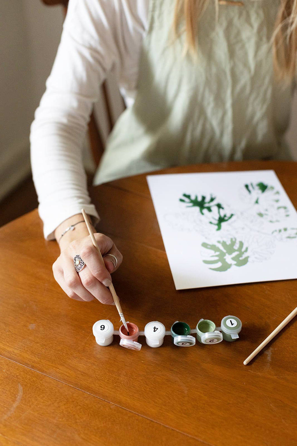 Red, White, & Bloom Paint-By-Numbers kit