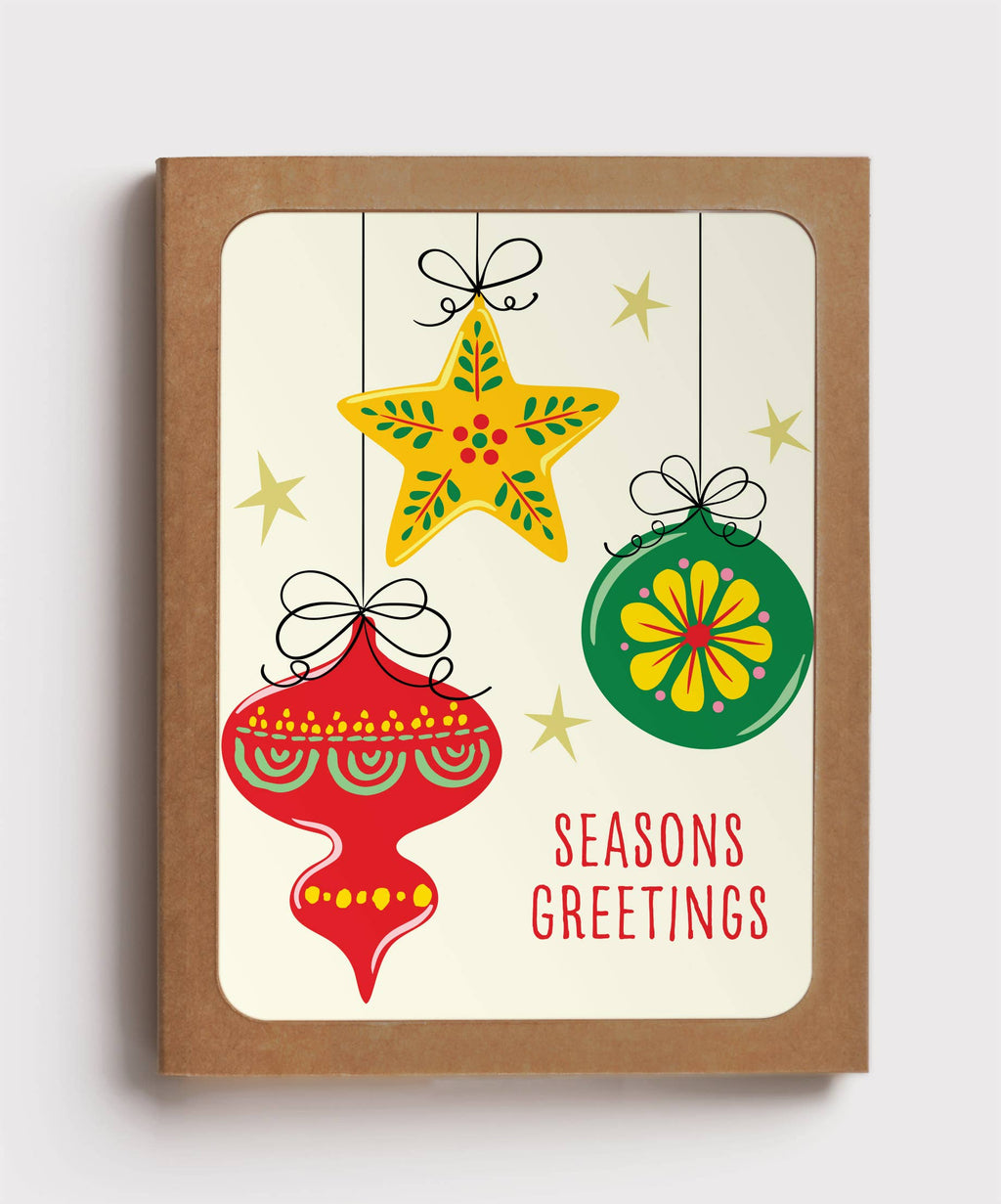 Christmas Ornaments | box set of 8 holiday cards