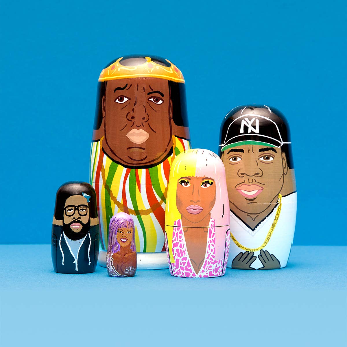 East Coast Rappers Wooden Nesting Doll Sets