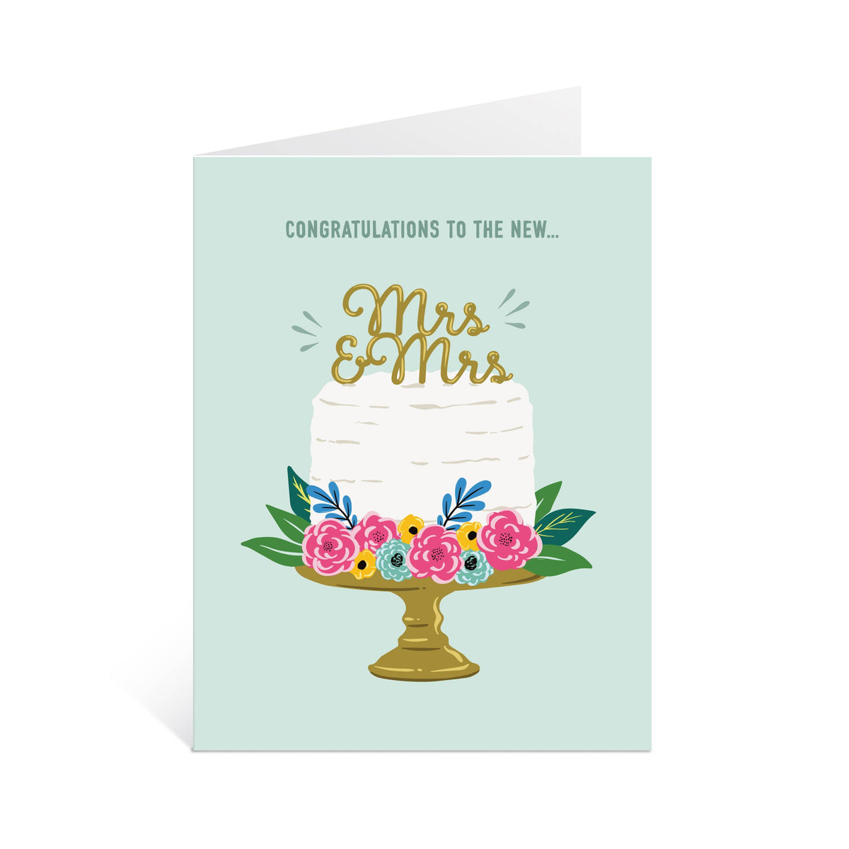 New Mrs & Mrs Wedding Card | LGBTQ+ Wedding Card