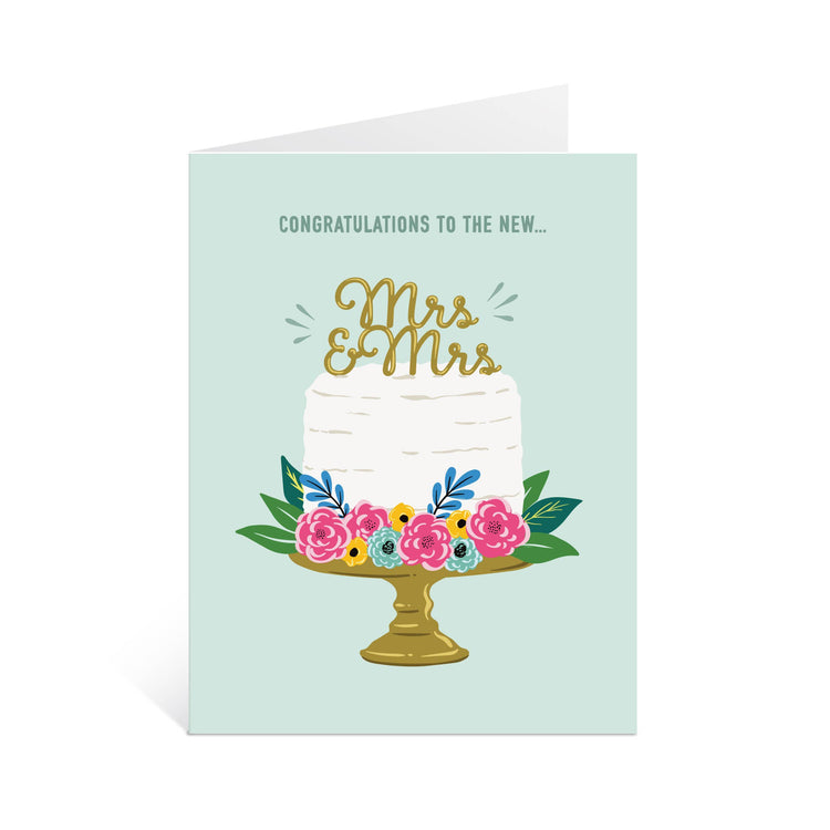 New Mrs & Mrs Wedding Card | LGBTQ+ Wedding Card