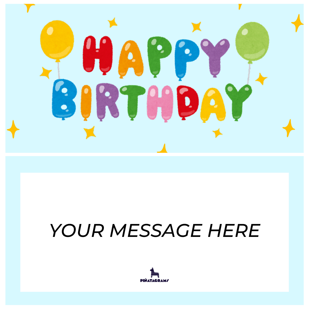 Rainbow Balloon Birthday Piñatagram