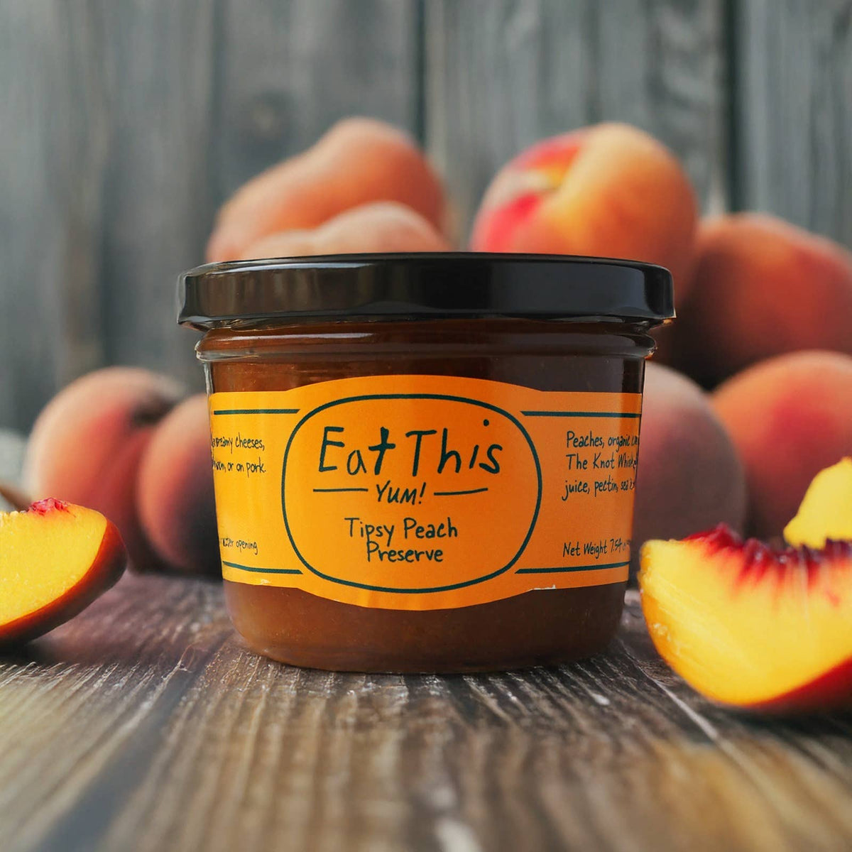 Tipsy Peach Preserve : 7 OZ