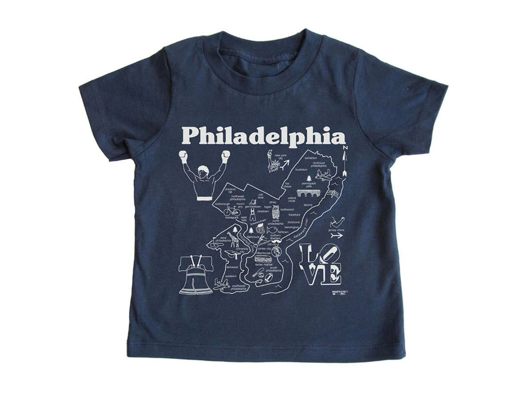 Philadelphia Toddler Tee: Navy / 4T