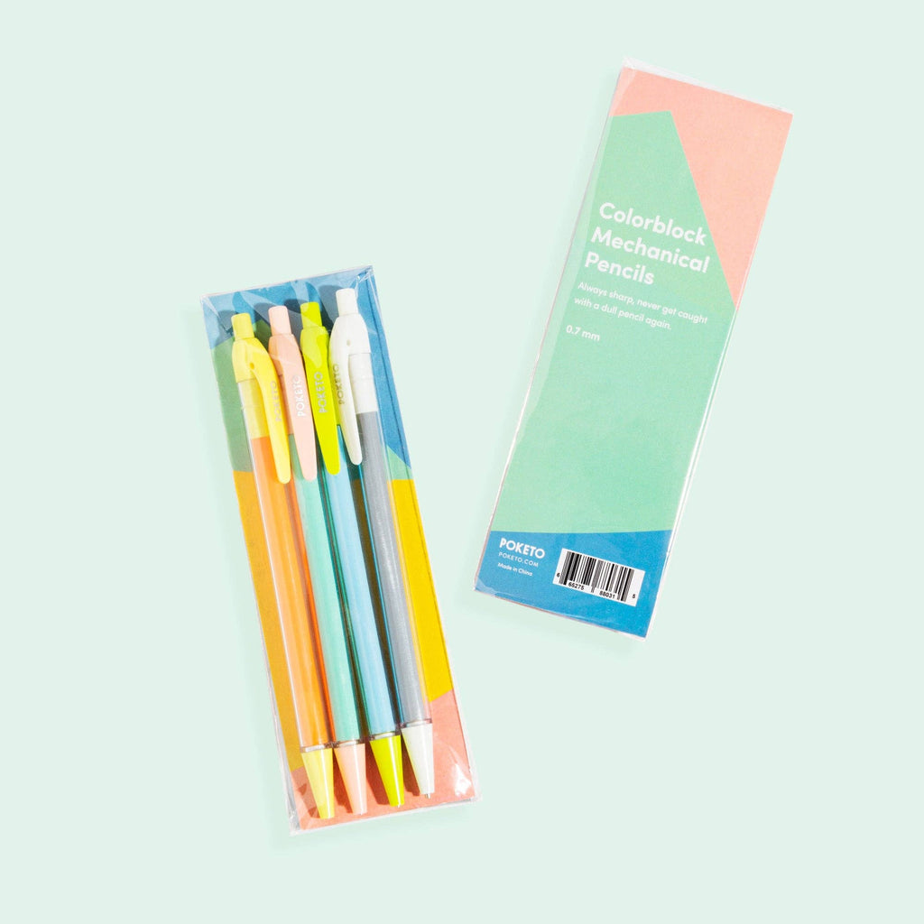 Colorblock Mechanical Pencil Set of 4