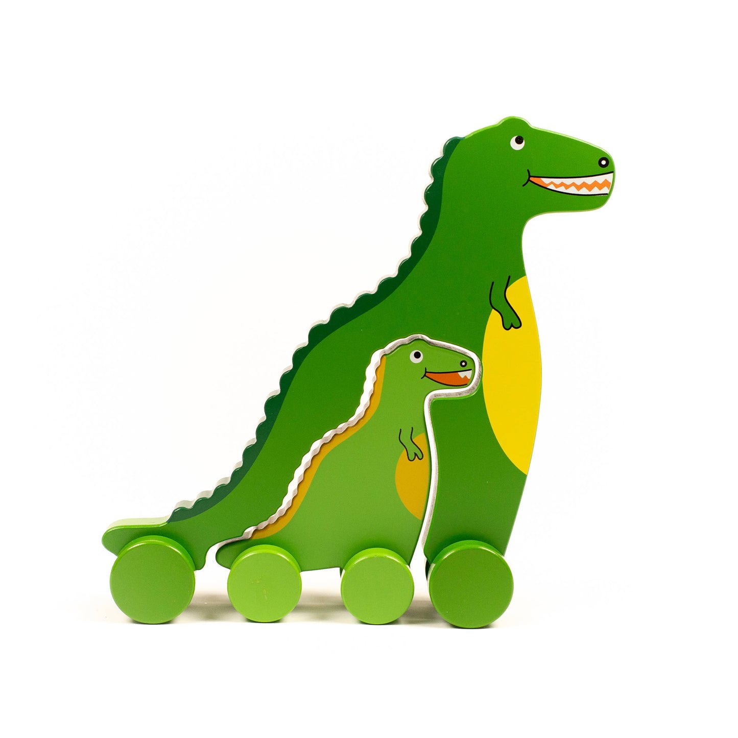 T Rex Dino Big & Little Wooden Roller